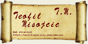 Teofil Misojčić vizit kartica